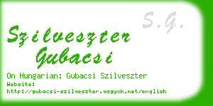 szilveszter gubacsi business card